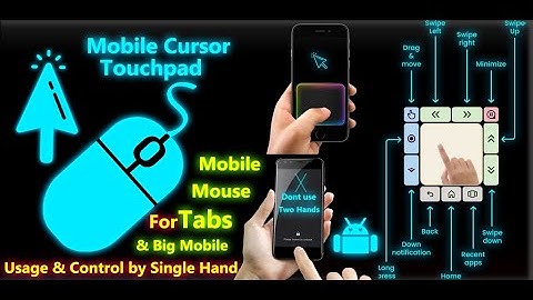 Mouse Cursor Mobile Touchpad - One Handed Mode - Mobile Mouse - Touchpad for Big Phone Tab