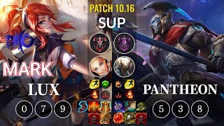 DMO Mark Lux vs Pantheon Sup - KR Patch 10.16