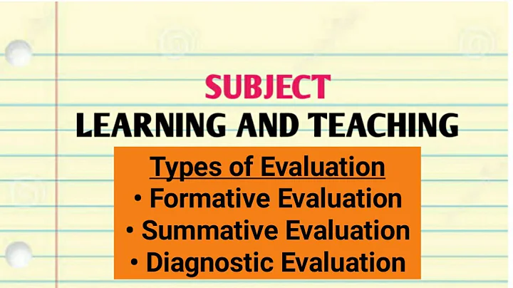 Types of Evaluation - Formative Evaluation, Summative Evaluation and Diagnostic Evaluation - DayDayNews