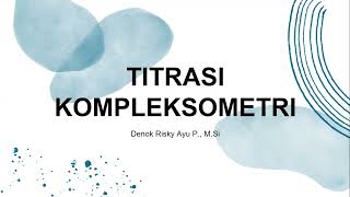 Titrasi Kompleksometri