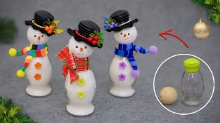 Замечательная идея из солонки с солью🧂Снеговичок легко и просто☃️ Новогодний декор своими руками🎄