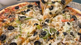 How to make Pizza Dough | Homemade Chicken Tikka pizza Recipe | Nazo Kitchenette