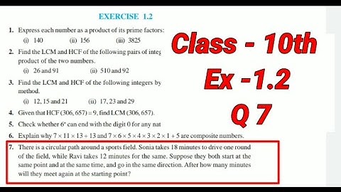 Q7 ,  Ex-1.2 , Class - 10th , (Real Numbers) Page no. 11 , NCERT CBSE