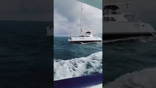 Storm is coming . escorting a catamaran in international waters. #viral #ship #travel #shortvideos