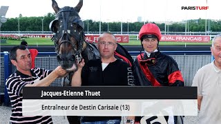 Jacques Etienne Thuet, entraîneur de Destin Carisaie (22/09 à Paris-Vincennes)