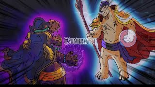One Piece White Bear Vs Hippo Teach Fanart Animal Version Marine Ford