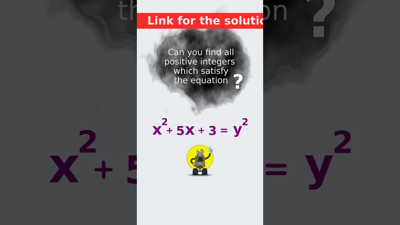Can You Solve This Non Linear Diophantine Equation 