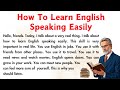 How To Learn English Speaking Easily