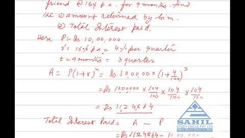 Simple Interest & compound Int 2 at Simplylearnt