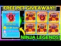 NINJA LEGENDS 2 - SECRET ORB FREE PET GIVEAWAYS (TITAN & CHAOS FUSION & MYSTIC) | ROBUX GIVEAWAY!!