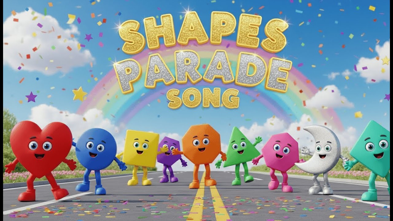 Shapes Parade Song | Learn Shapes | Fun Preschool Animation ...