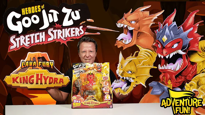Heroes of Goo Jit Zu Stretch Strikers “Lava Fury King Hydra” AdventureFun Toy review!