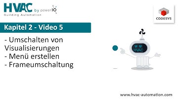 2.5 - HVAC Automation CODESYS: Umschalten von Visualisierungen, Menü erstellen und Frameumschaltung