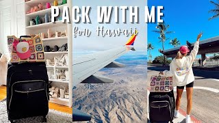 PACK WITH ME FOR A WEEK IN HAWAII || hawaii outfit ideas, bikinis, dresses, what to bring