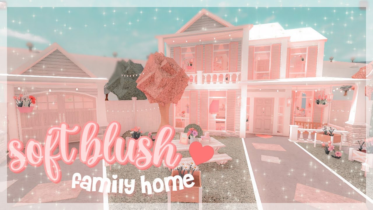 Bloxburg 2 Story Aesthetic Blush Family Home Roblox House Build