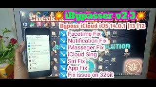 Bypass iCloud iOS 14.0.1 with iBypasser v2.3 Support Fix iCloud facetime notification Siri Work 100%