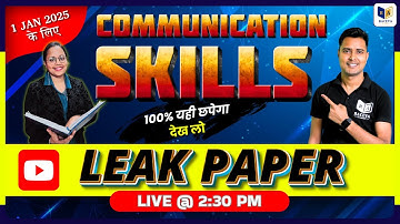 Communication Skills in English Leak Paper 2024-25 | Up Polytechnic1st Semester Communication Skills