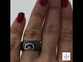 Anello Damiani collezione D.Icon in ceramica nera, oro bianco e diamante.