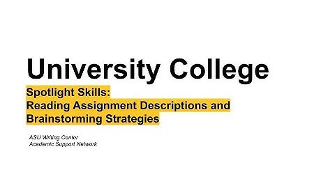 Reading Assignment Descriptions & Brainstorming: Understanding the Prompt