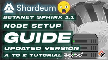 Shardeum Sphinx 1.1 Betanet Node 🤖Setup Guide,  Updated Version - Telugu