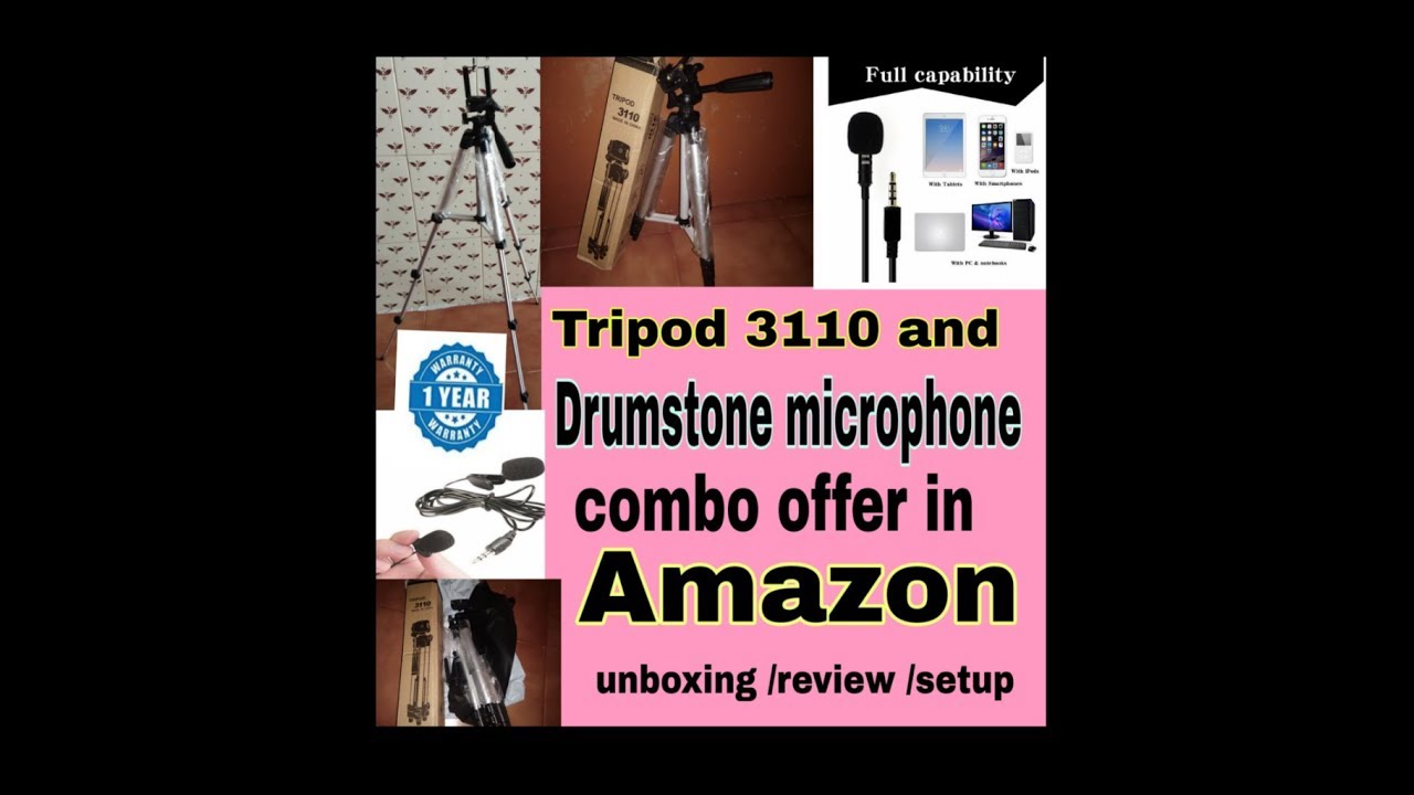 Affordable Tripod review /Tripod unboxing /Tripod  combo offer  with microphone/Tripod setup