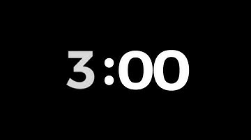 180 Second / 3 Minute countdown timer - No sound - Dark background