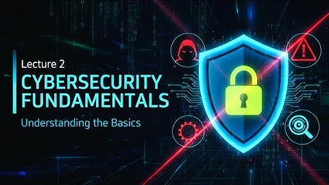Lecture 2 – Cybersecurity Fundamentals  Understanding the Basics of Online Protection