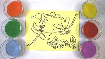 Đồ chơi trẻ em ❤ Tô màu tranh cát CON CHUỒN CHUỒN ❤ Coloring Sand Art for Kids