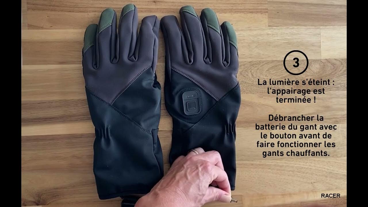 Guide utilisation des gants chauffants E-Glove 4 Racer 