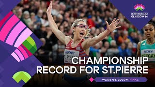 Elinor St. Pierre beats Gudaf Tsegay to 3000m world title | World Indoor Championships Glasgow 24
