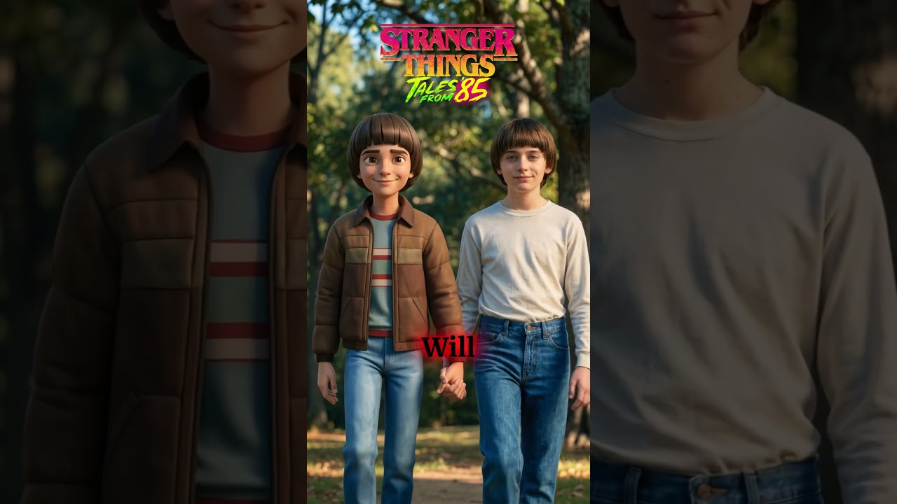 Stranger Things: Tales from '85 and the live-action characters meet each other.