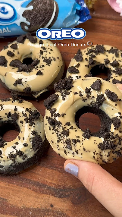 5-Ingredient Oreo Donuts🍩🍫 #easyrecipe #cake #shorts