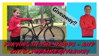 My Bike Giveaway, Riding In The Woods And Eating Flies!