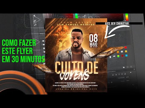 Como fazer FLYER GOSPEL BEM CHAMATIVO  photoshop 