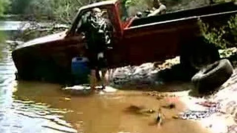 Billy Widner's truck in the creek