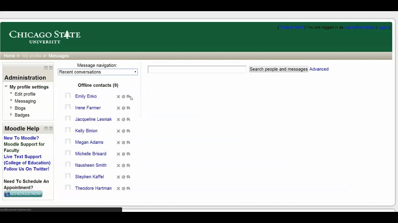 How To Access Messages In Moodle 2 5 YouTube