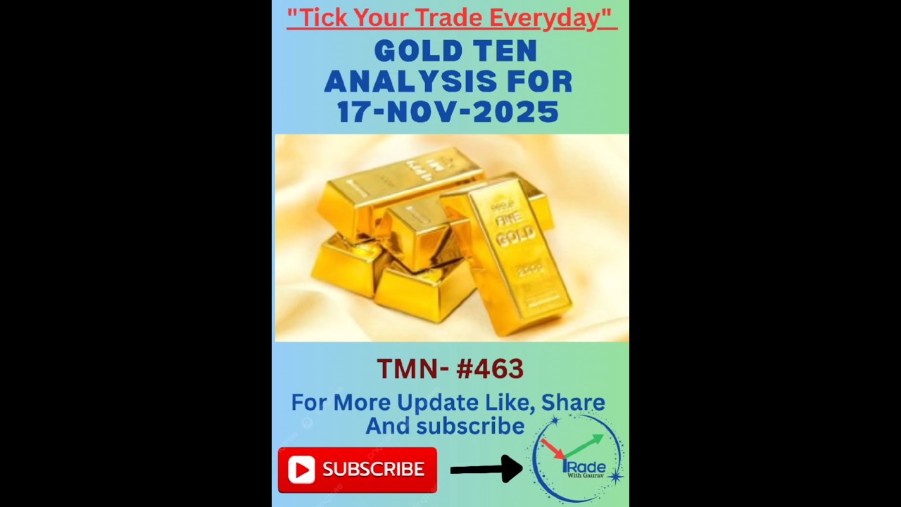 MCX GOLD TEN ANALYSIS FOR 17 Nov 2025 | MCX GOLD TEN PRICE PREDICTION FOR MONDAY | @tickyourtrade