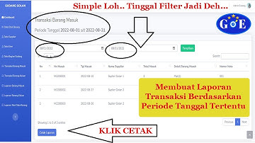 Membuat Laporan Cetak Transaksi dengan periode tanggal tertentu menggunakan php dan mysql