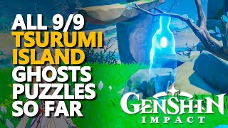 All Tsurumi Island Ghosts Genshin Impact Spirits