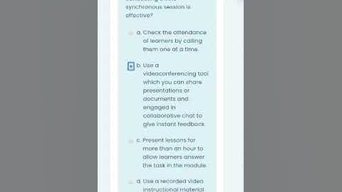 INSET 2021 DAY 1 ANSWER KEY Effective Delivery of Synchronous/Asynchronous Teaching