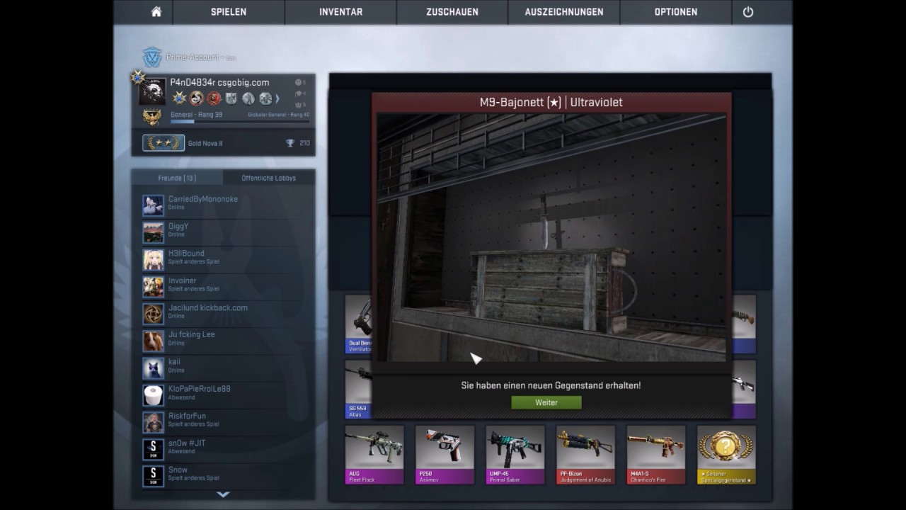 CSGO | M9 Bayonet Ultraviolet UNBOXING - YouTube