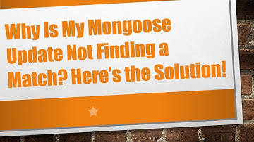 Why Is My Mongoose Update Not Finding a Match? Here’s the Solution!