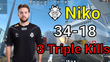 CS2 G2 NiKo POV Nuke FACEIT (34-18) | 3 Triple Kills! | Jun 20, 2024 | niko cs #cs2 #csgo