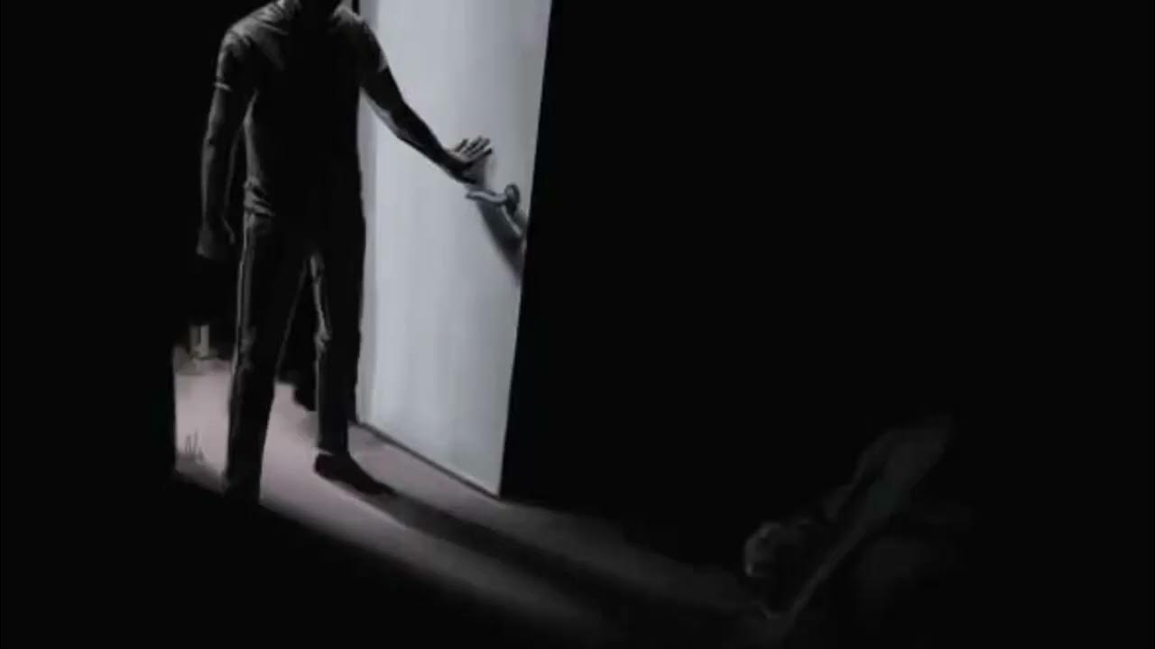 страшный человек в темноте