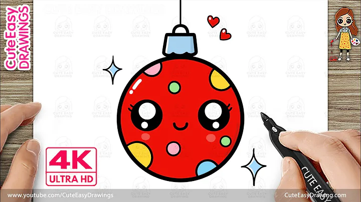 How to Draw a Cute Christmas Ball - Easy Drawing for Kids!