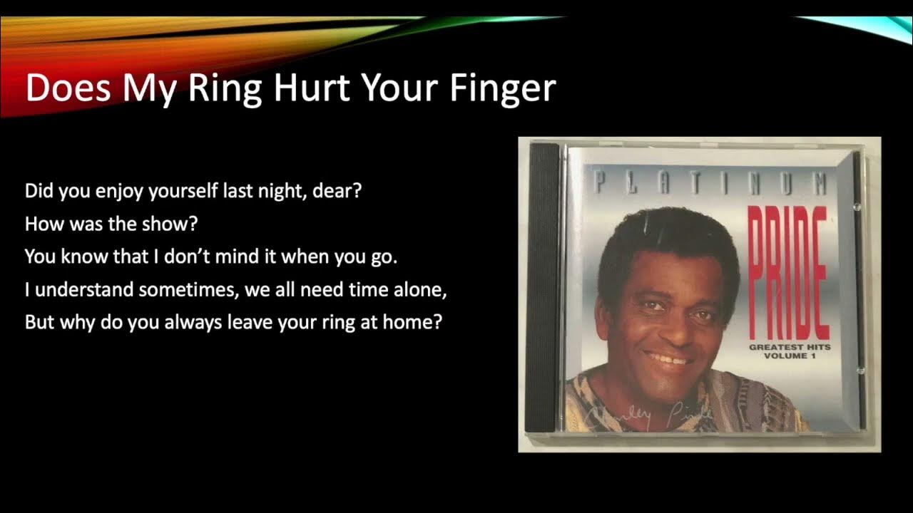Charley Pride Does My Ring Hurt Your Finger (1994) YouTube
