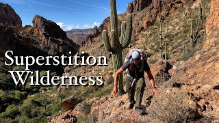 Backpacking Superstition Wilderness Solo Overnight in a Fire Burned Canyon