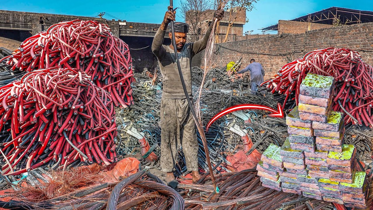 Amazing Recycling process of Millions Scrap Copper Wires to Manufacturing New Brass Wires