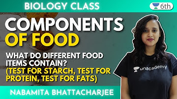 Class 6 Biology Unacademy | Components Of Food | Nabamita Bhattacharjee