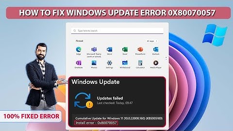 How to fix Windows Update Download Error 0x80070057 | Quick Fix 0x80070057 | Windows 11 Update Error